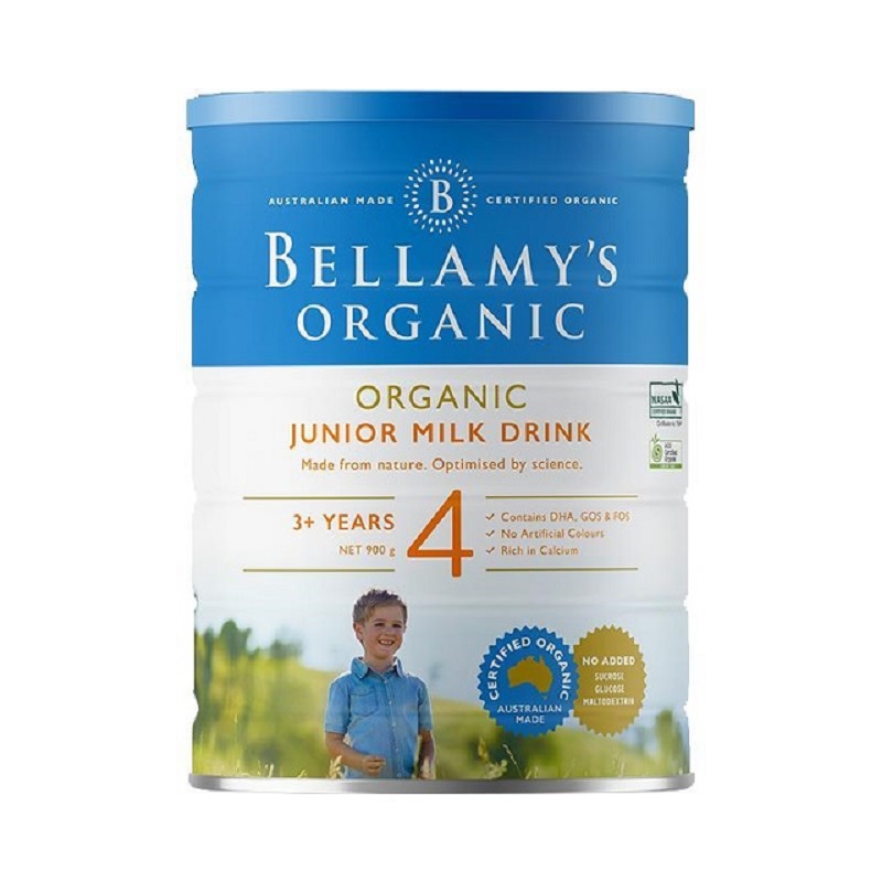 【6罐装】澳洲Bellamys贝拉米婴幼儿有机牛奶粉4段900g （3岁以上宝宝）
